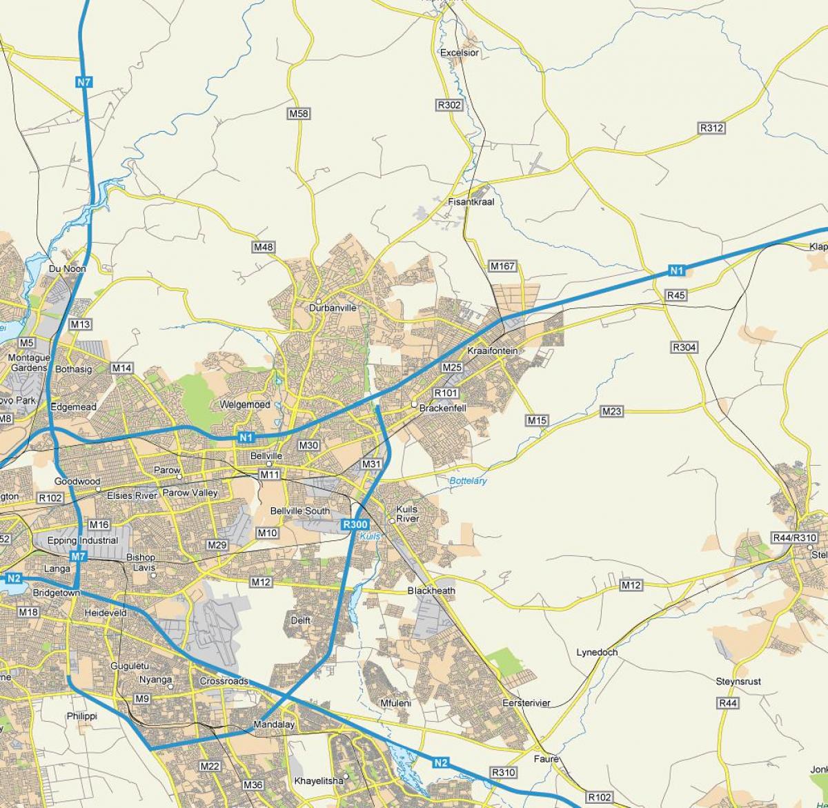નકશો brackenfell કેપ ટાઉન