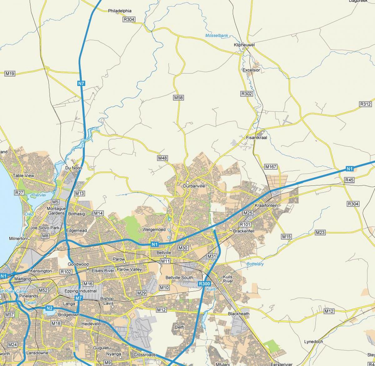 નકશો durbanville પરાં