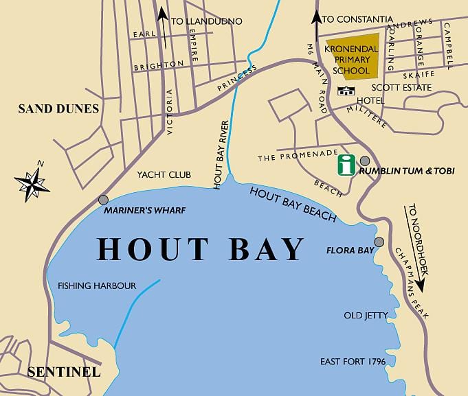 નકશો hout ખાડી નકશો કેપ ટાઉન