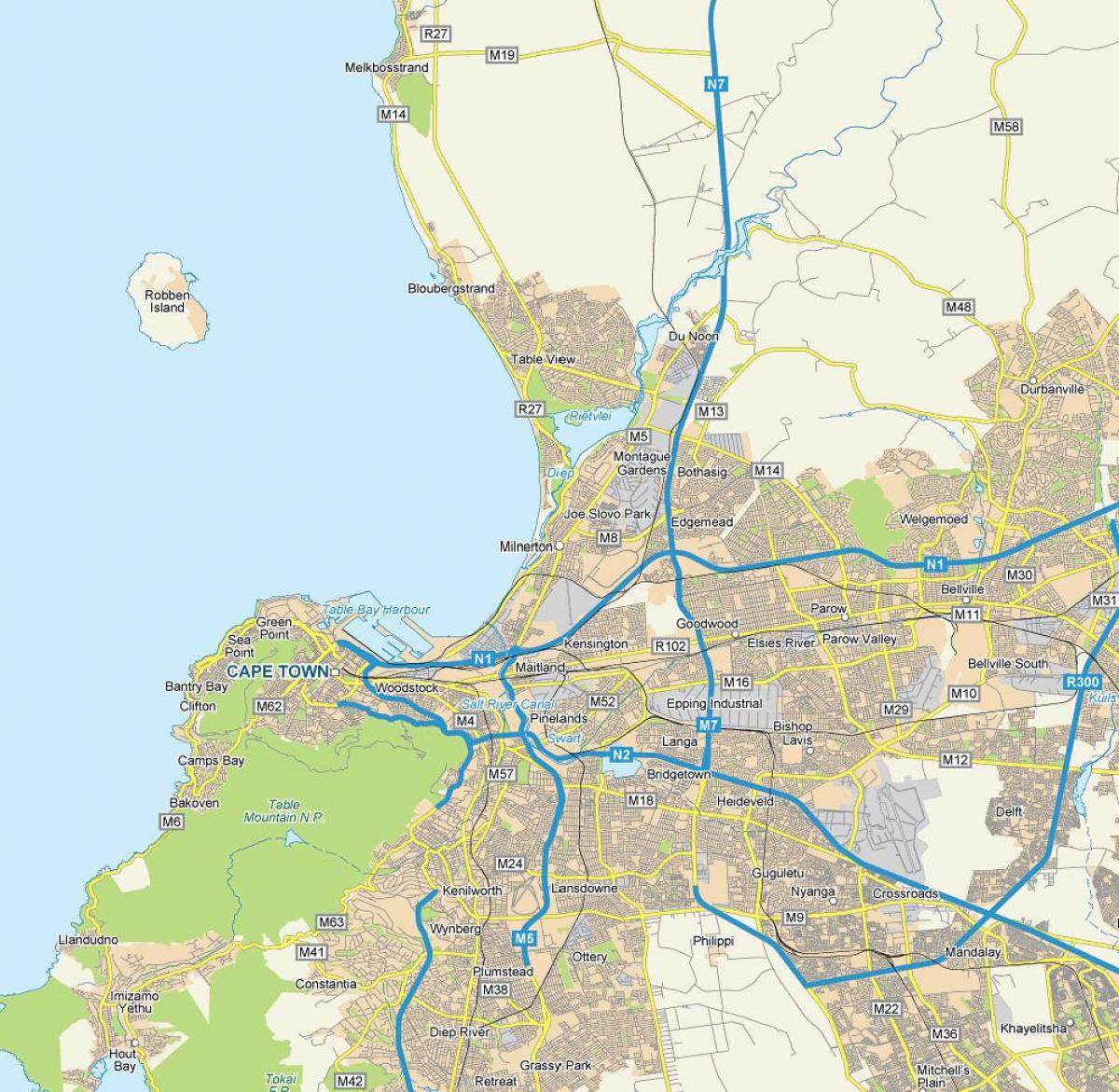 નકશો milnerton અને આસપાસ
