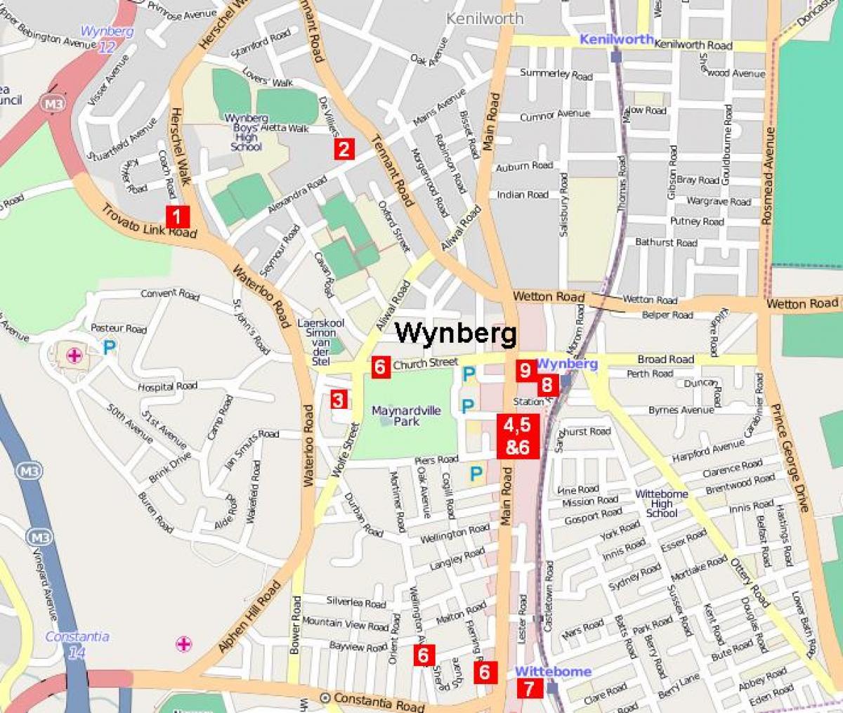  નકશો wynberg કેપ ટાઉન
