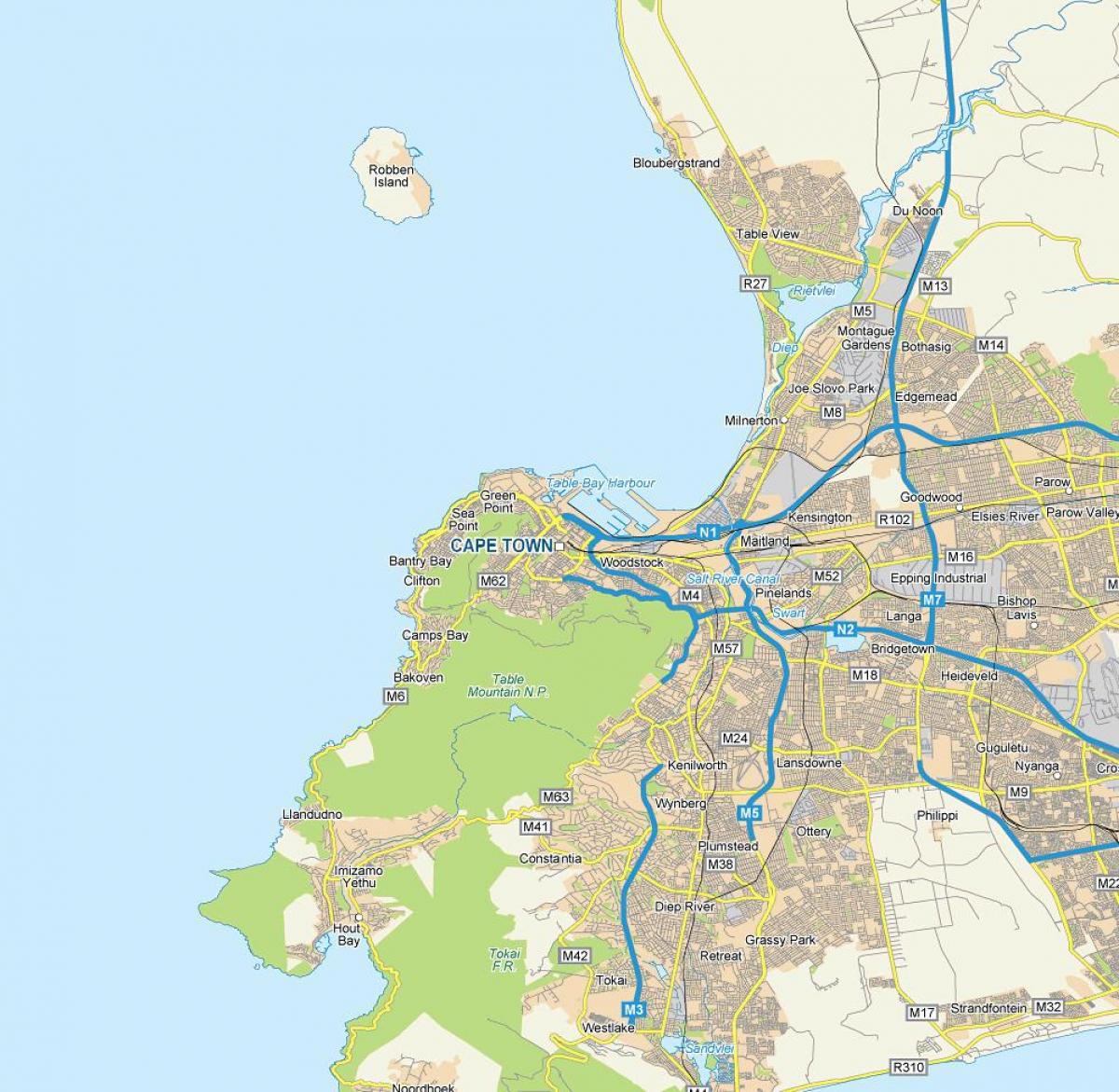 નકશો capetown