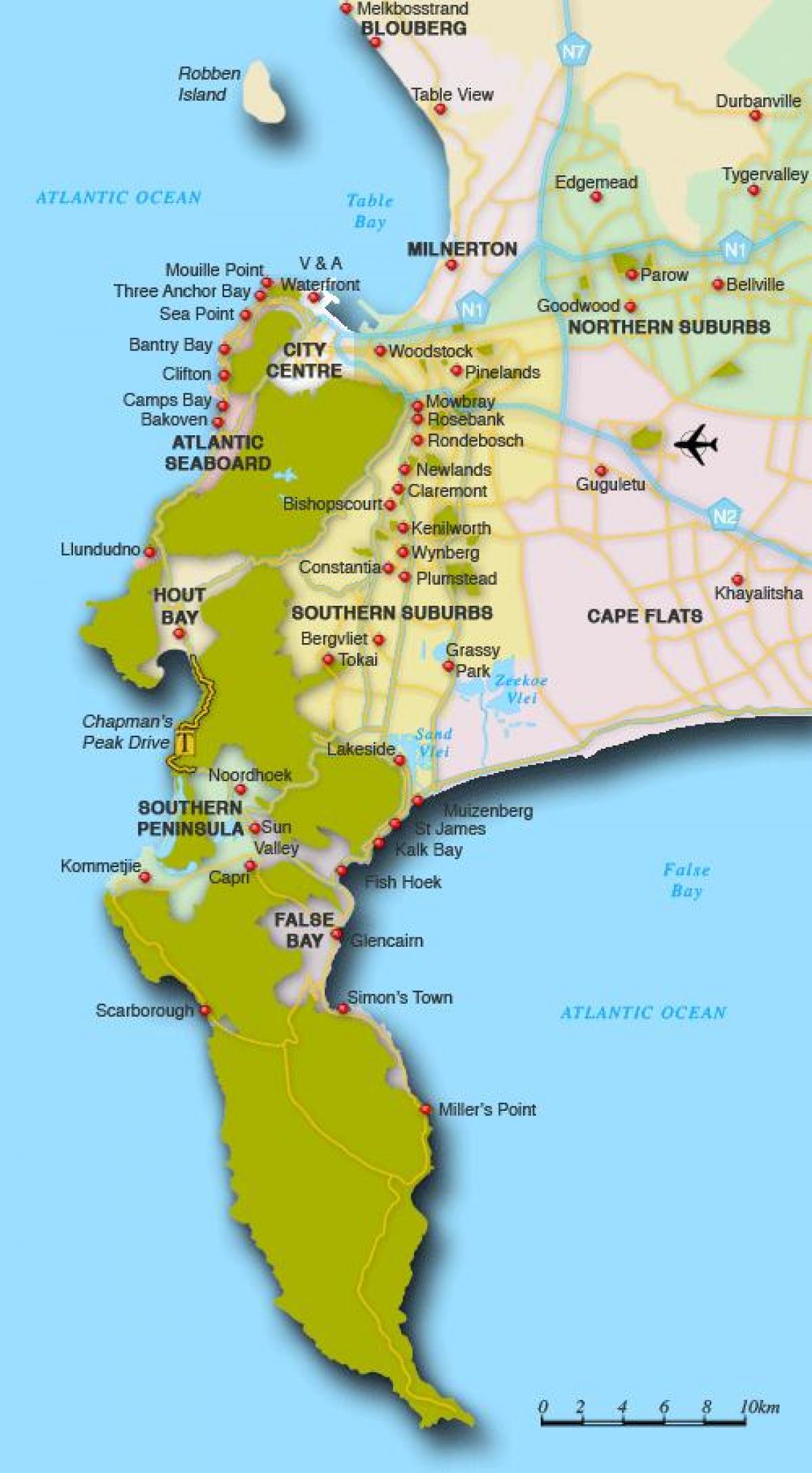 નકશો લેકસાઇડ કેપ ટાઉન