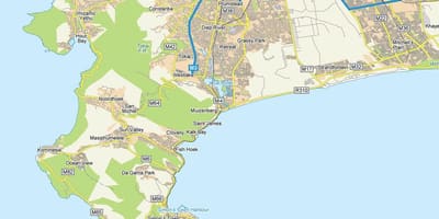 નકશો muizenberg કેપ ટાઉન