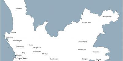 નકશો પશ્ચિમ કેપ નગરો